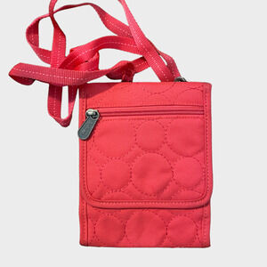 Thirty-one Vary You Mini Crossbody Quilted Coral Dot